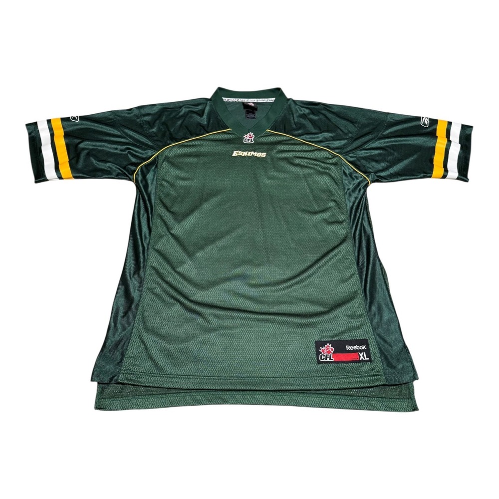 Reebok Edmonton Eskimo's CFL Blank Green Football Jersey Men's XL